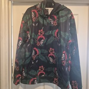 OAFnation Skull Floral Hoodie Streetwear Men's XL